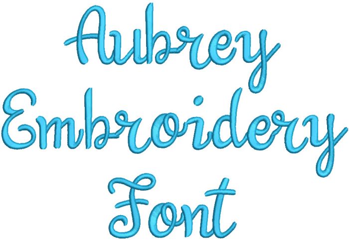 Aubrey Embroidery Font 