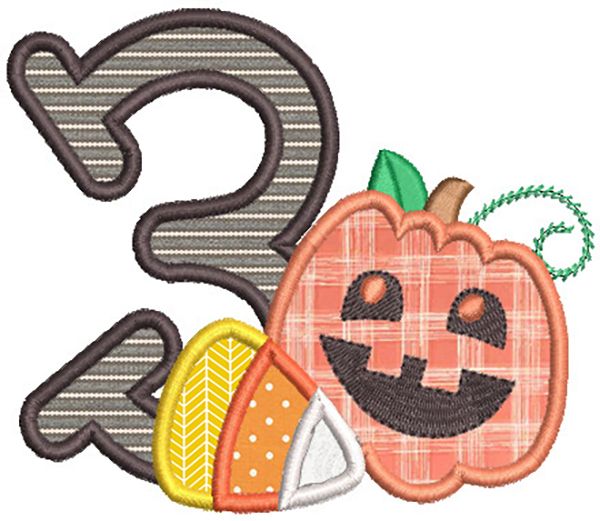 Halloween Numbers | Machine Embroidery Designs by JuJu