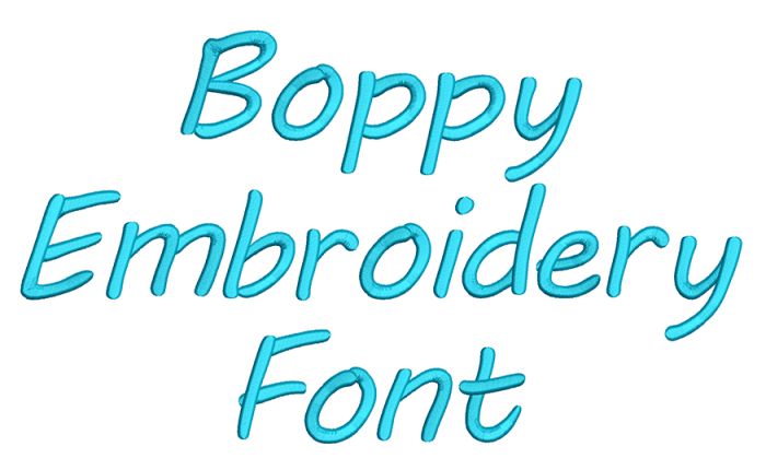 Boppy Embroidery Font | Machine Embroidery Designs by JuJu