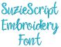 Suzie Script Embroidery Font | Machine Embroidery Designs by JuJu