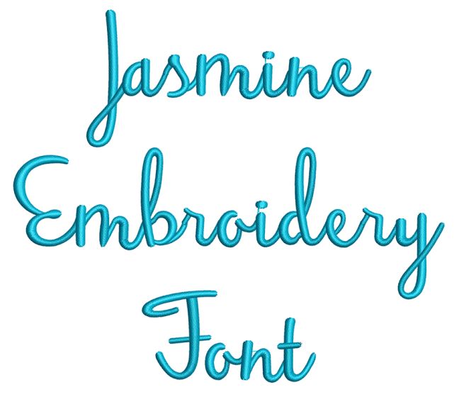 Jasmine Embroidery Font | Machine Embroidery Designs by JuJu