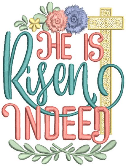 Religious Easter Word Art Machine Embroidery Designs by JuJu