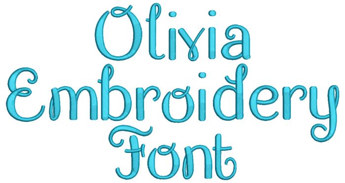 Olivia Embroidery Font 