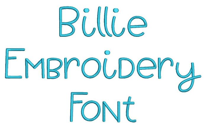 Billie Embroidery Font | Machine Embroidery Designs by JuJu