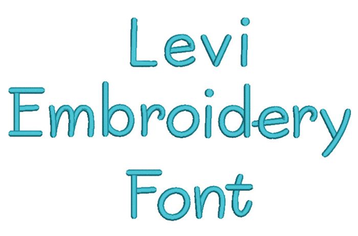 Levi Embroidery Font | Machine Embroidery Designs by JuJu