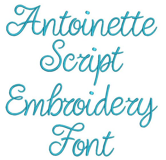 Antoinette Script Embroidery Font | Machine Embroidery Designs by JuJu