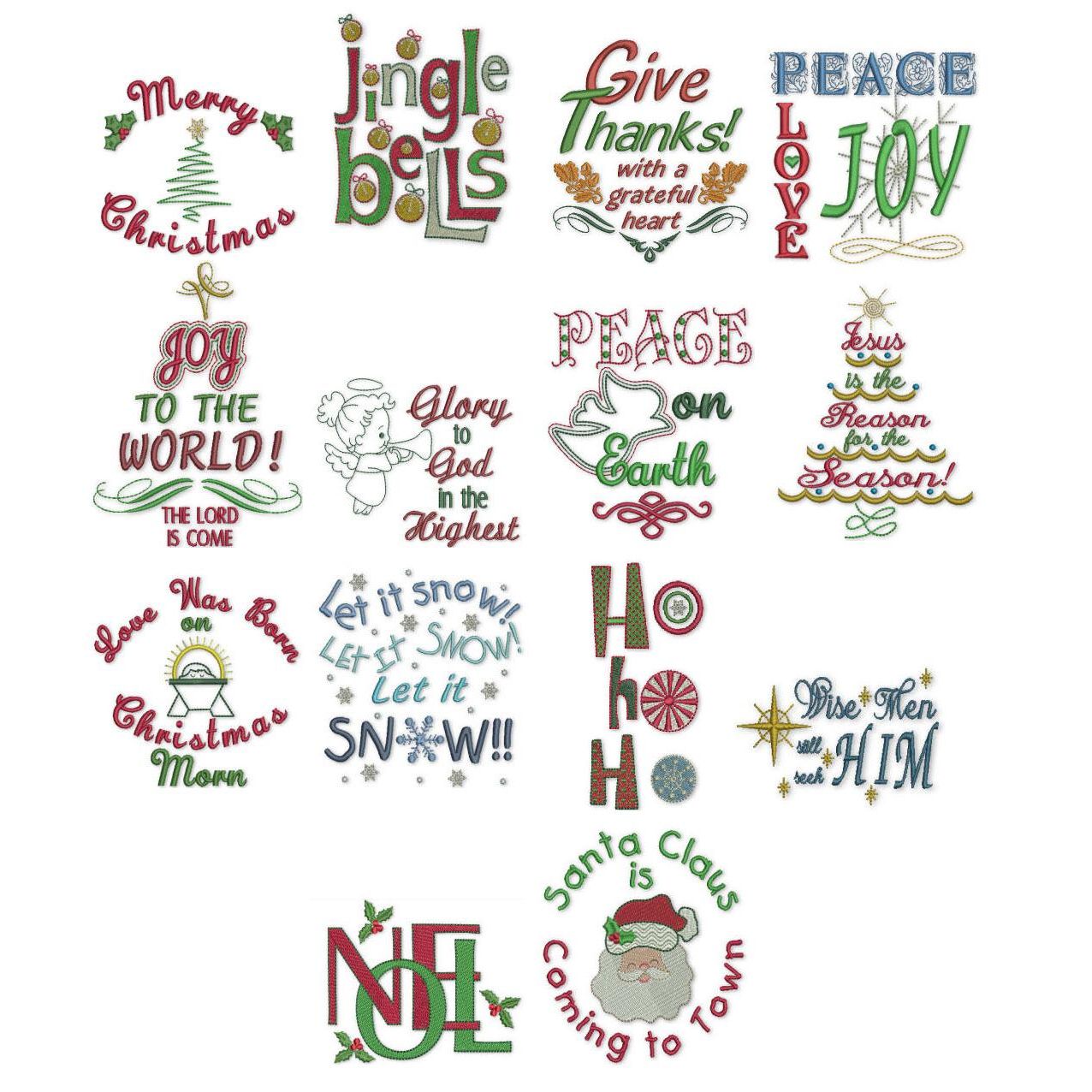 Holiday Expressions Christmas Machine Embroidery Designs | Designs by JuJu