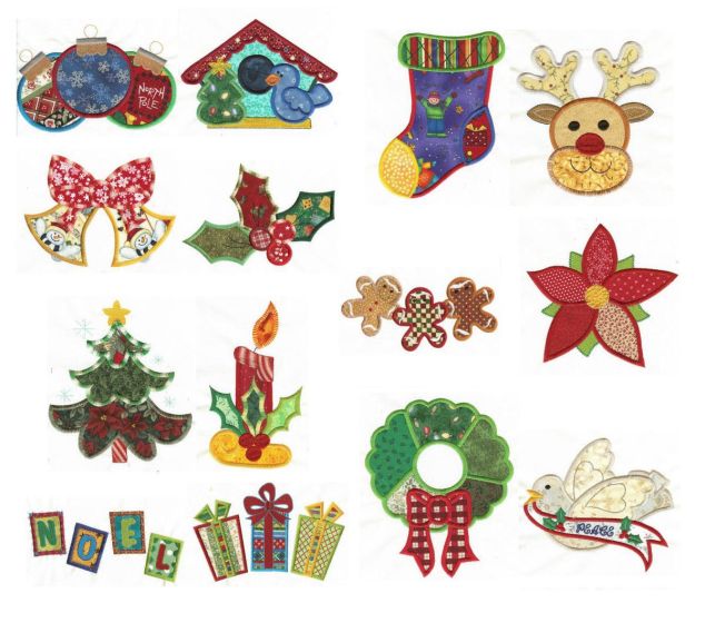 Jumbo Patchwork Christmas Applique Machine Embroidery Designs | Designs ...