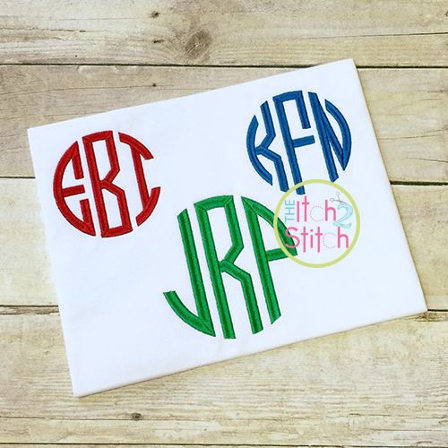 Natural Circle Large Monogram Embroidery Font | Machine Embroidery ...