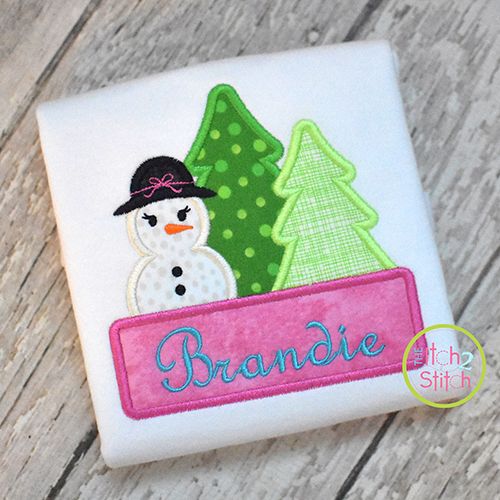 Holiday - Snowman Gift Card Holder - Fits a 4x4 Hoop - Instant