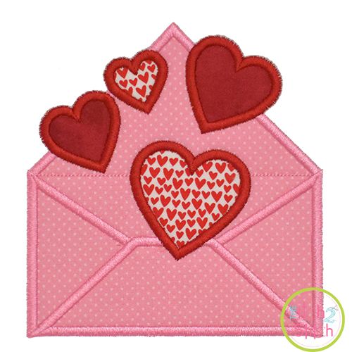 Valentine Envelope Applique | Machine Embroidery Designs by JuJu