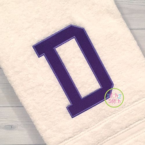 Varsity Filled Embroidery Font | Machine Embroidery Designs by JuJu