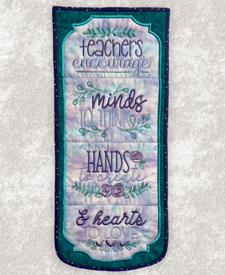 ITH Teacher Appreciation Wall Hanging | Machine Embroidery Designs by JuJu