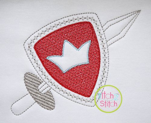 Knight Shield and Sword Embroidery | Machine Embroidery Designs by JuJu