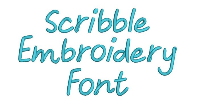 Scribble Embroidery Font | Machine Embroidery Designs by JuJu