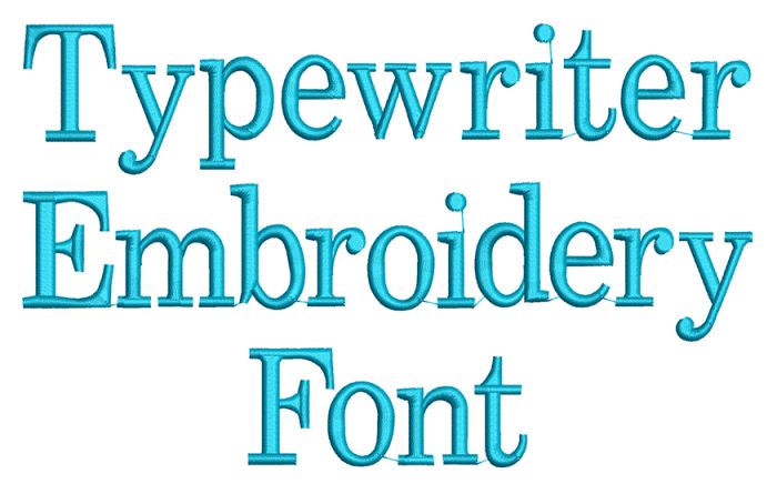 Typewriter Embroidery Font | Machine Embroidery Designs by JuJu