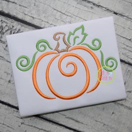 All Occasion Swirly Pumpkin Embroidery | Machine Embroidery Designs by JuJu