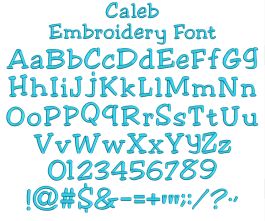 Caleb Embroidery Font | Machine Embroidery Designs by JuJu