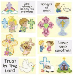 Worship Prayer Applique Machine Embroidery Designs | Designs by JuJu