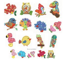 Birds of a Feather Applique Machine Embroidery Designs | Designs by JuJu