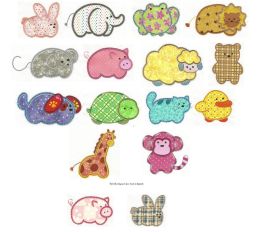 Simply Sweet Animals Applique Machine Embroidery Designs | Designs by JuJu