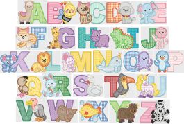 Borders Unlimited Alphabet Animals A-Z Super Jumbo Applique