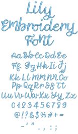 Lily Embroidery Font | Machine Embroidery Designs by JuJu