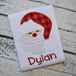 Santa Fluffy Hat Applique 