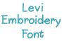 Levi Embroidery Font | Machine Embroidery Designs by JuJu