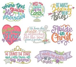 Biblical Sayings 1 Machine Embroidery Designs by JuJu