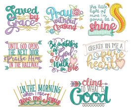 Biblical Sayings 2 Machine Embroidery Designs by JuJu