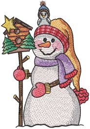 Birdhouse Whimsy Snowman 