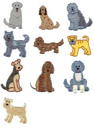 Dog Breeds Top Dogs Applique Set 7 Designs by JuJu Machine Embroidery ...