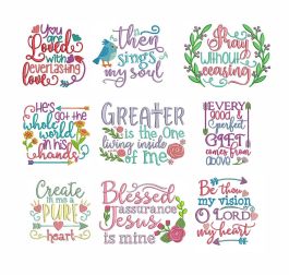 Soulful Sayings Machine Embroidery Designs by JuJu