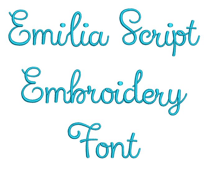 Emilia Script Embroidery Font | Machine Embroidery Designs by JuJu