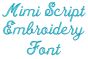 Mimi Script Embroidery Font 