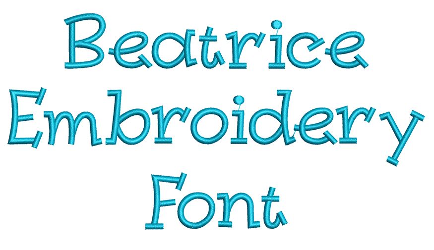 Beatrice Embroidery Font | Machine Embroidery Designs by JuJu