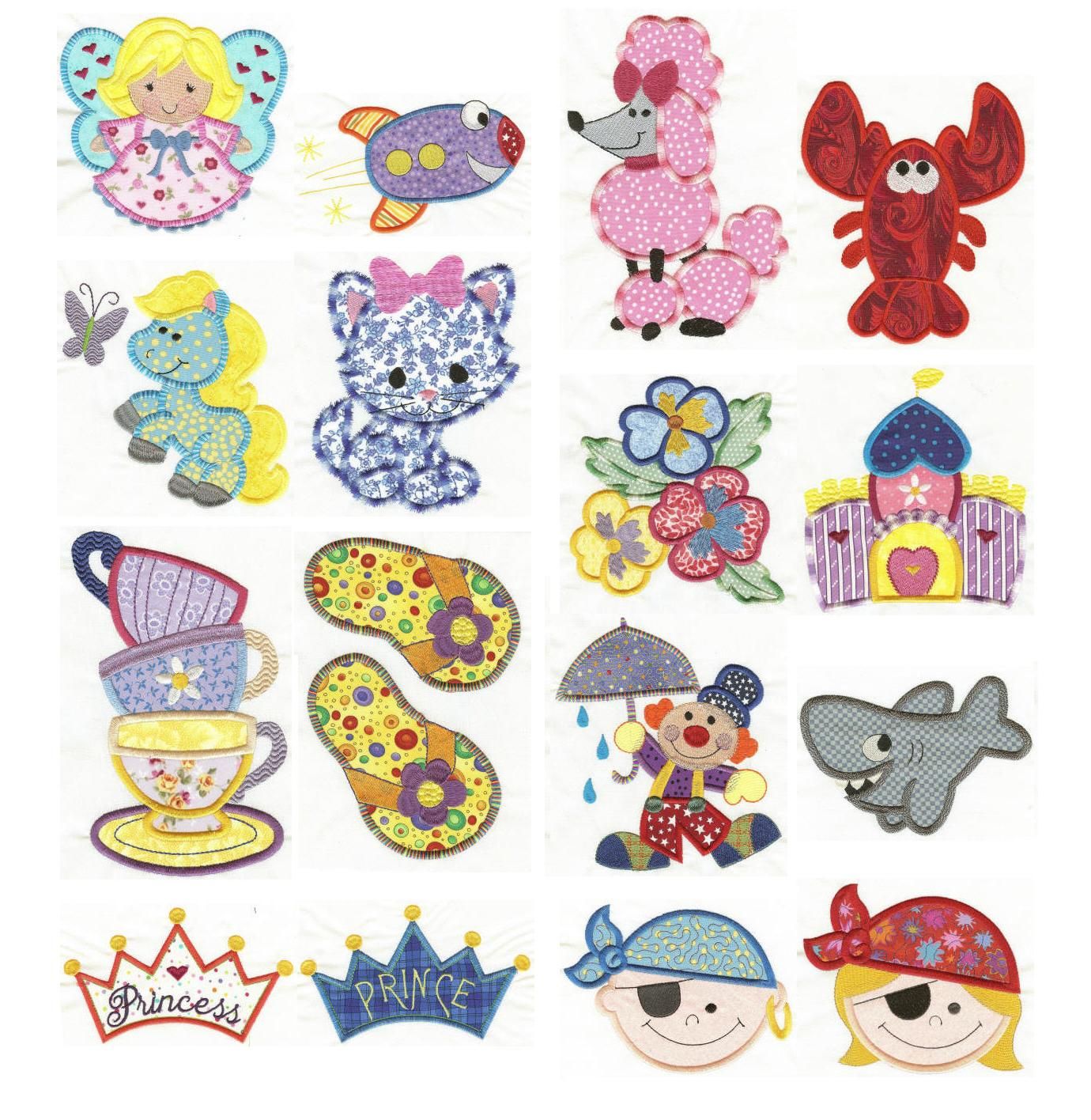 Jumbo Applique Sampler Machine Embroidery Designs | Designs by JuJu