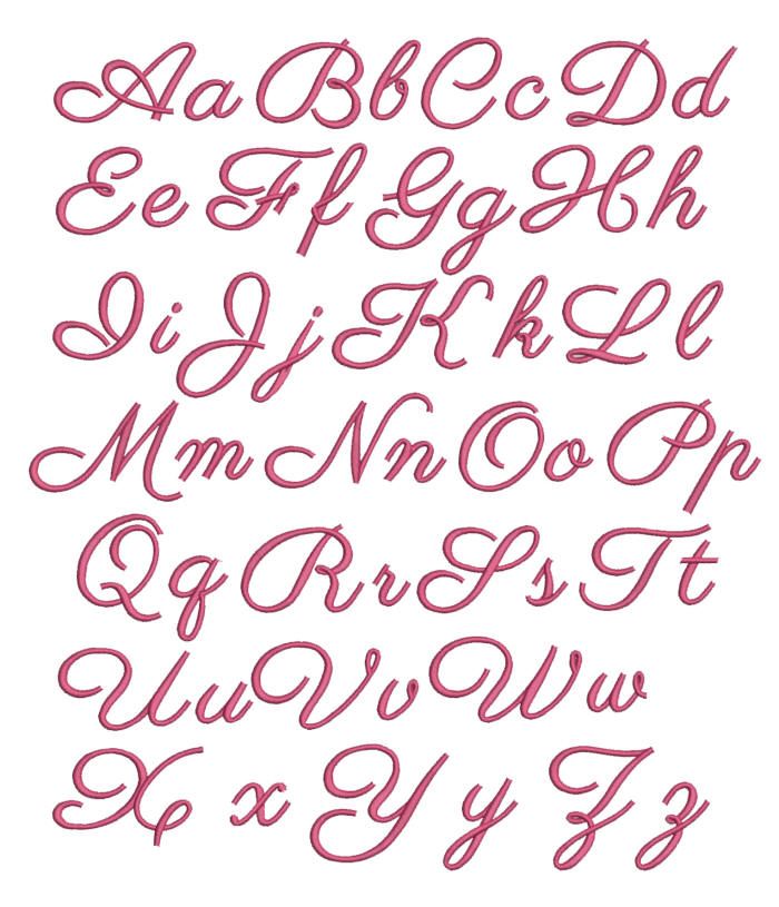 Victoria Script Embroidery Font