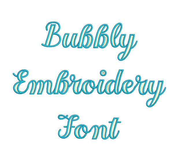 Bubbly Embroidery Font | Machine Embroidery Designs by JuJu