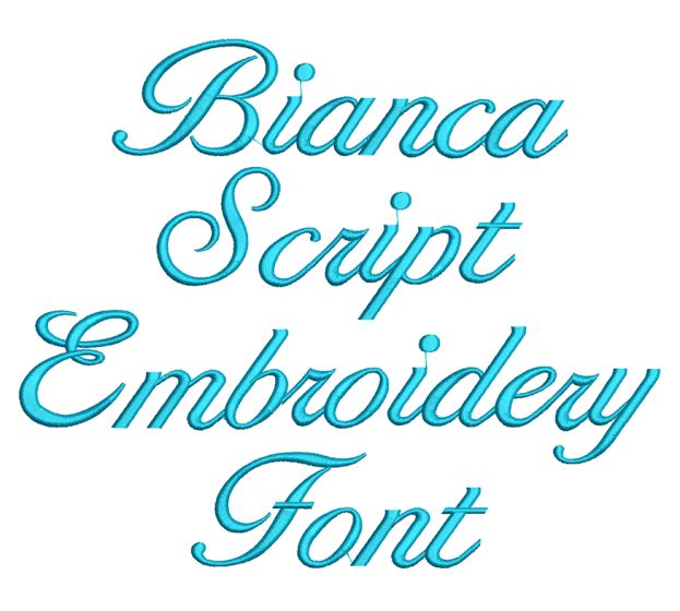 Bianca Script Embroidery Font | Machine Embroidery Designs by JuJu