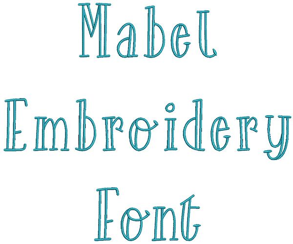 Mabel Embroidery Font 