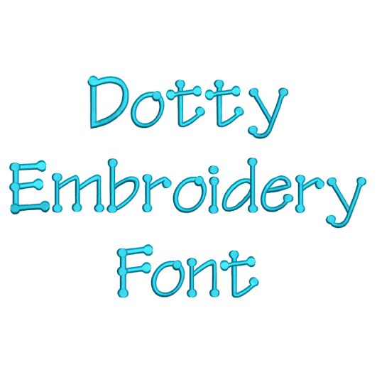 Dotty Embroidery Font | Machine Embroidery Designs by JuJu