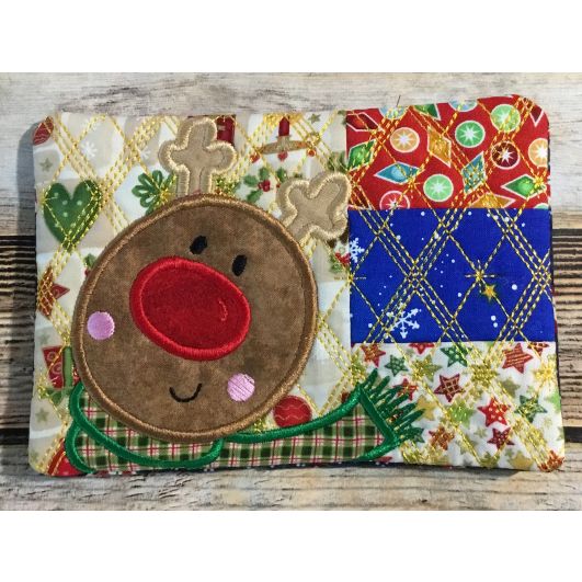 Christmas Patchwork Mug Rugs In The Hoop | Machine Embroidery Designs ...