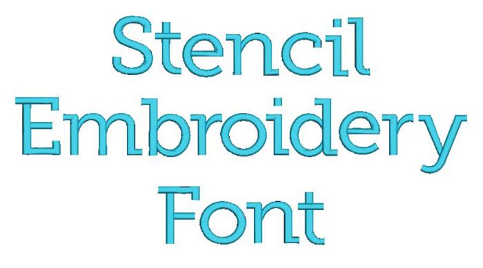 Stencil Embroidery Font | Machine Embroidery Designs by JuJu