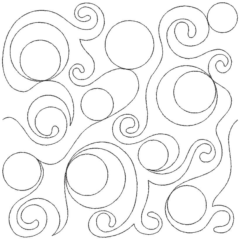 Circles and Swirls End to End Quilting Design | Machine Embroidery ...