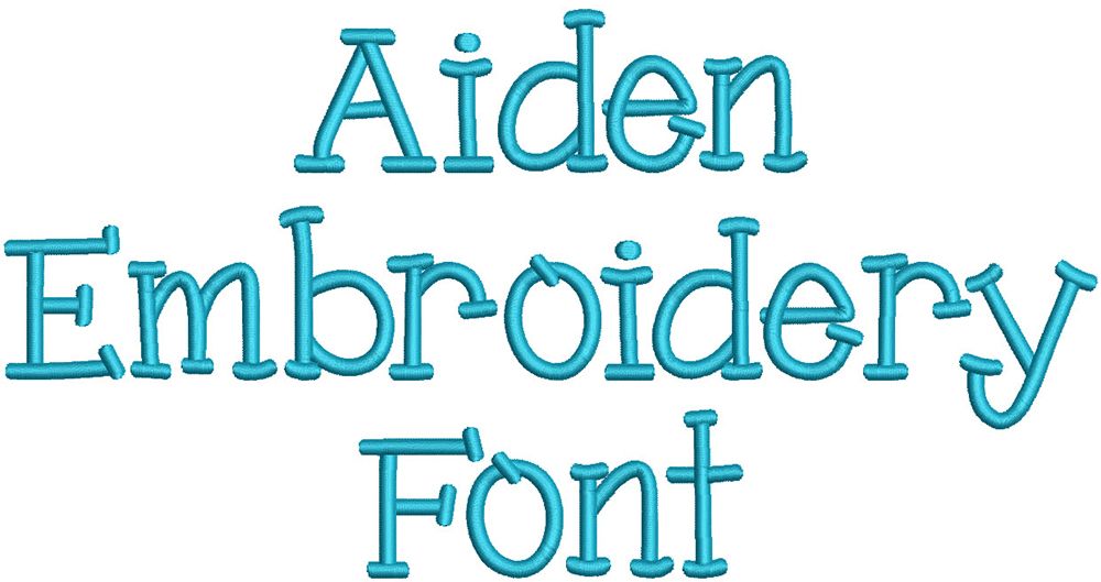 Aiden Embroidery Font Machine Embroidery Designs by JuJu