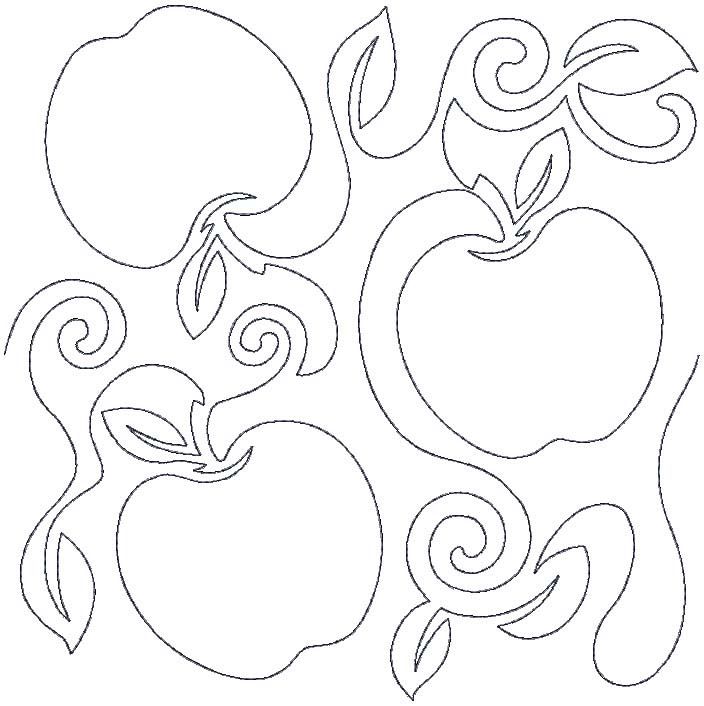 Apples End-to-End Quilting | Machine Embroidery Designs by JuJu