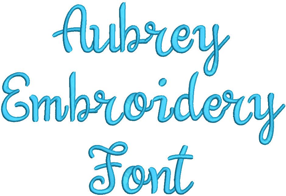 Aubrey Embroidery Font | Machine Embroidery Designs by JuJu