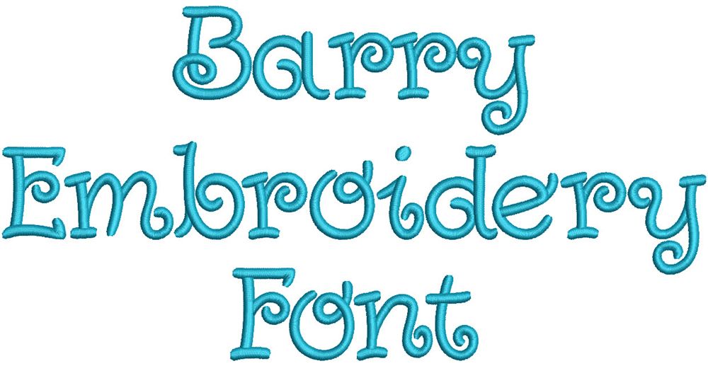 Barry Embroidery Font Machine Embroidery Designs by JuJu